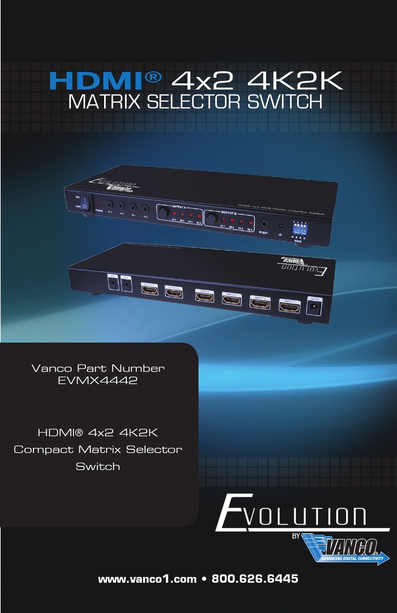 Vanco Evolution EVMX4442 Manual de usuario Vanco Evolution EVMX4442 Manual de usuario