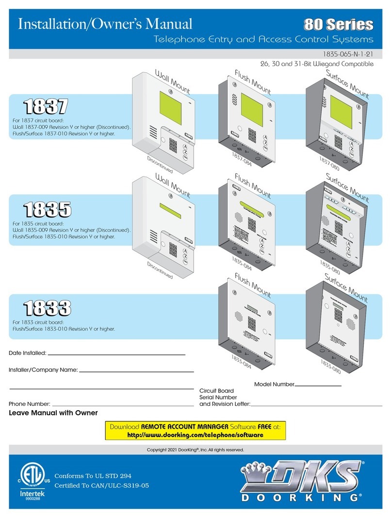 DoorKing 1837-084 Instrucciones de funcionamiento