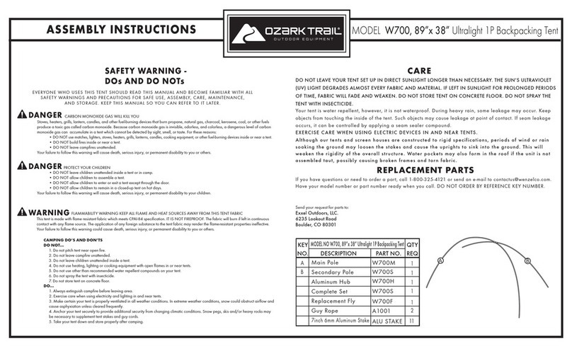 Ozark Trail W700 Manual de usuario