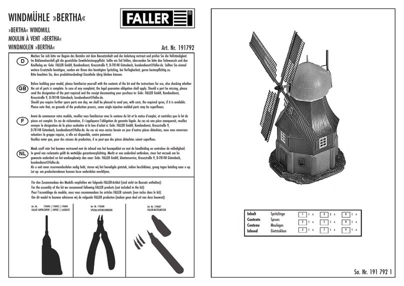 Faller Bertha Manual de usuario
