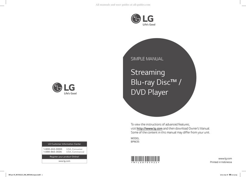 LG BPM35 Hoja de especificaciones
