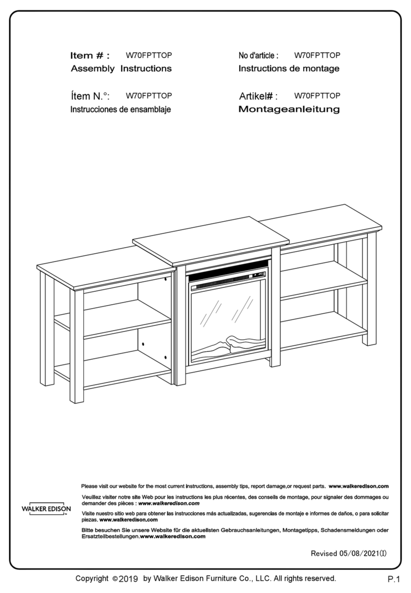 Walker Edison W70FPTTOP Manual de usuario
