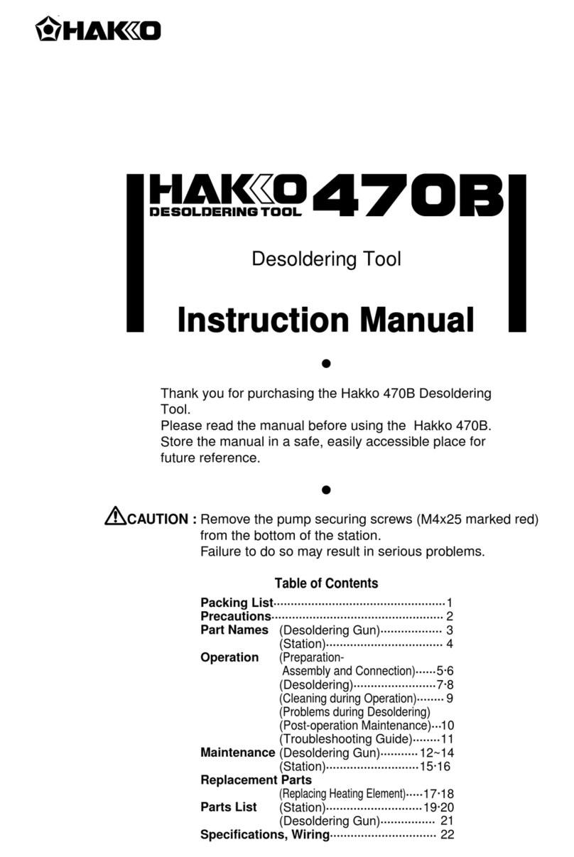 Hakko Electronics 470B Manual de usuario