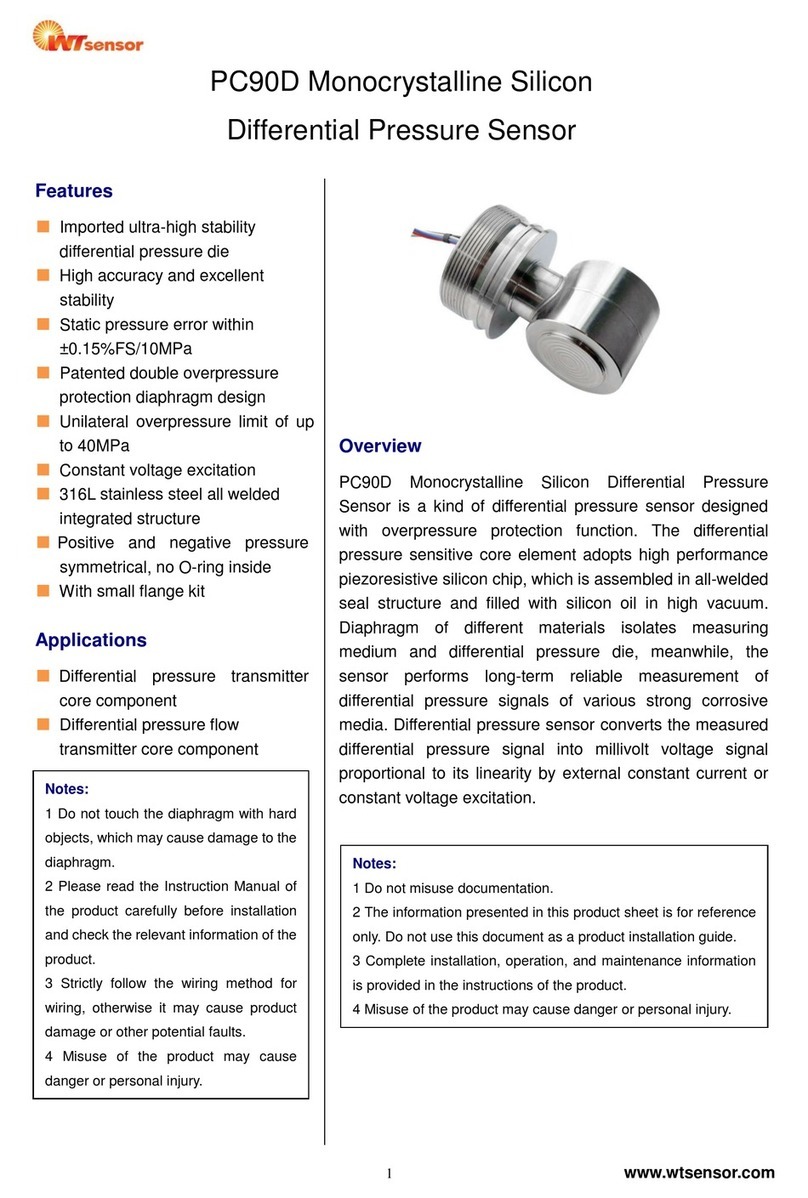 WT sensor PC90D Manual de usuario WT sensor PC90D Manual de usuario