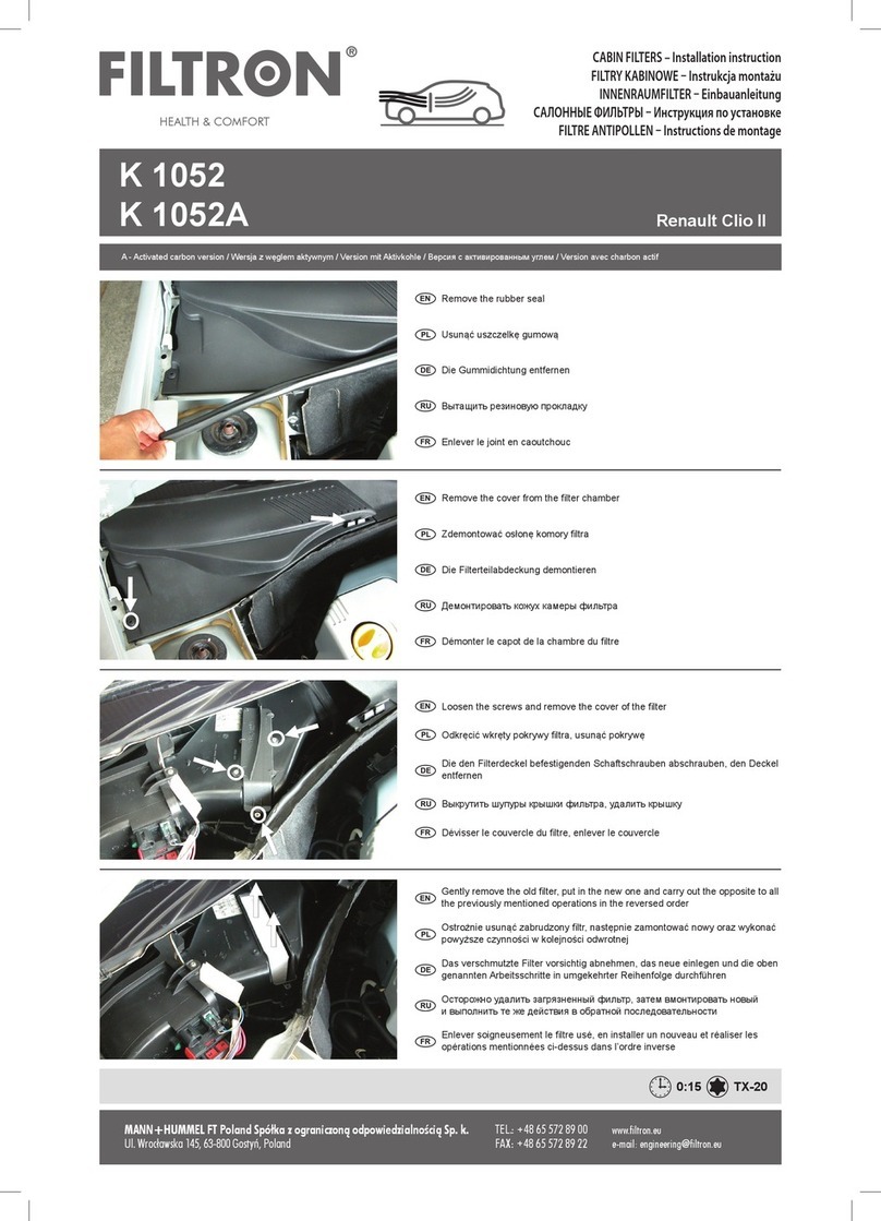 FILTRON K 1052A Manual de usuario