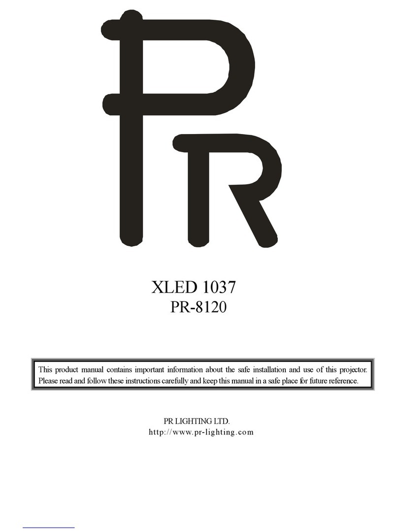 PR Lighting XLED 1037 Manual de usuario
