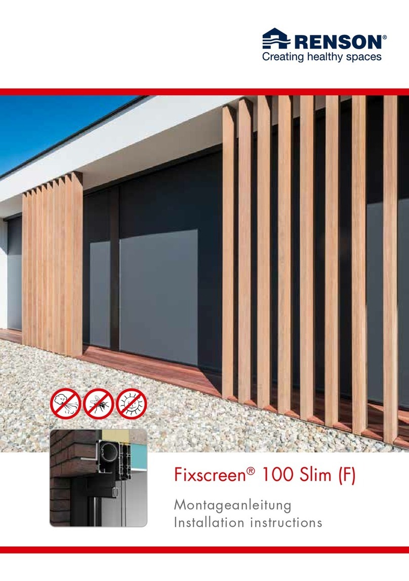 Renson Fixscreen 100 Slim (F) Manual de usuario Renson Fixscreen 100 Slim (F) Manual de usuario