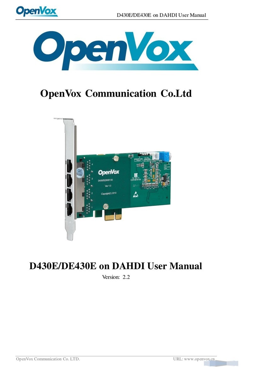 OpenVox D430 Manual de usuario