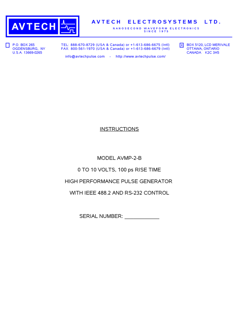 AVTECH ELECTROSYSTEMS LTD. AVMP-2-B Manual de usuario