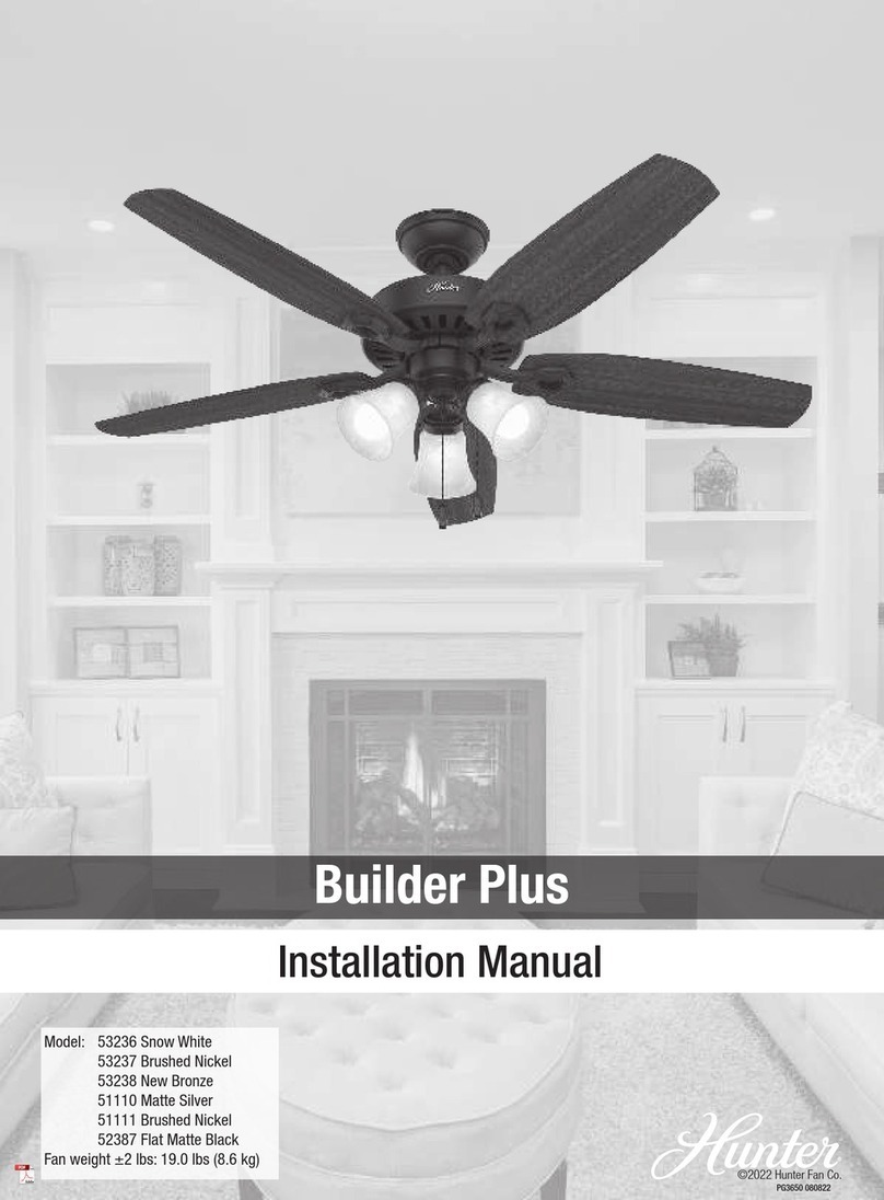Hunter Builder Plus 53236 Manual de usuario