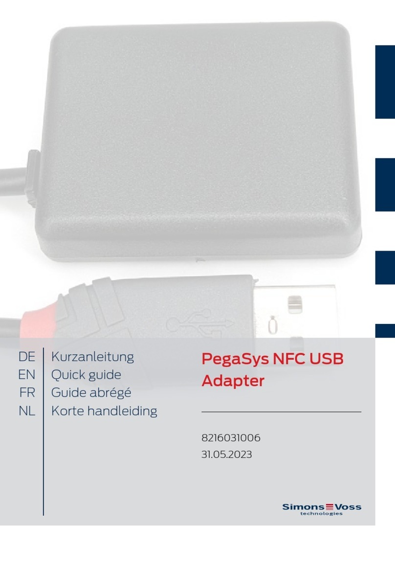 Simons Voss Technologies PegaSys NFC Manual de usuario Simons Voss Technologies PegaSys NFC Manual de usuario