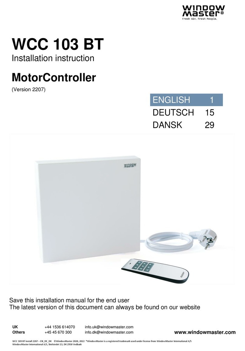 WindowMaster WCC 103 BT Manual de usuario