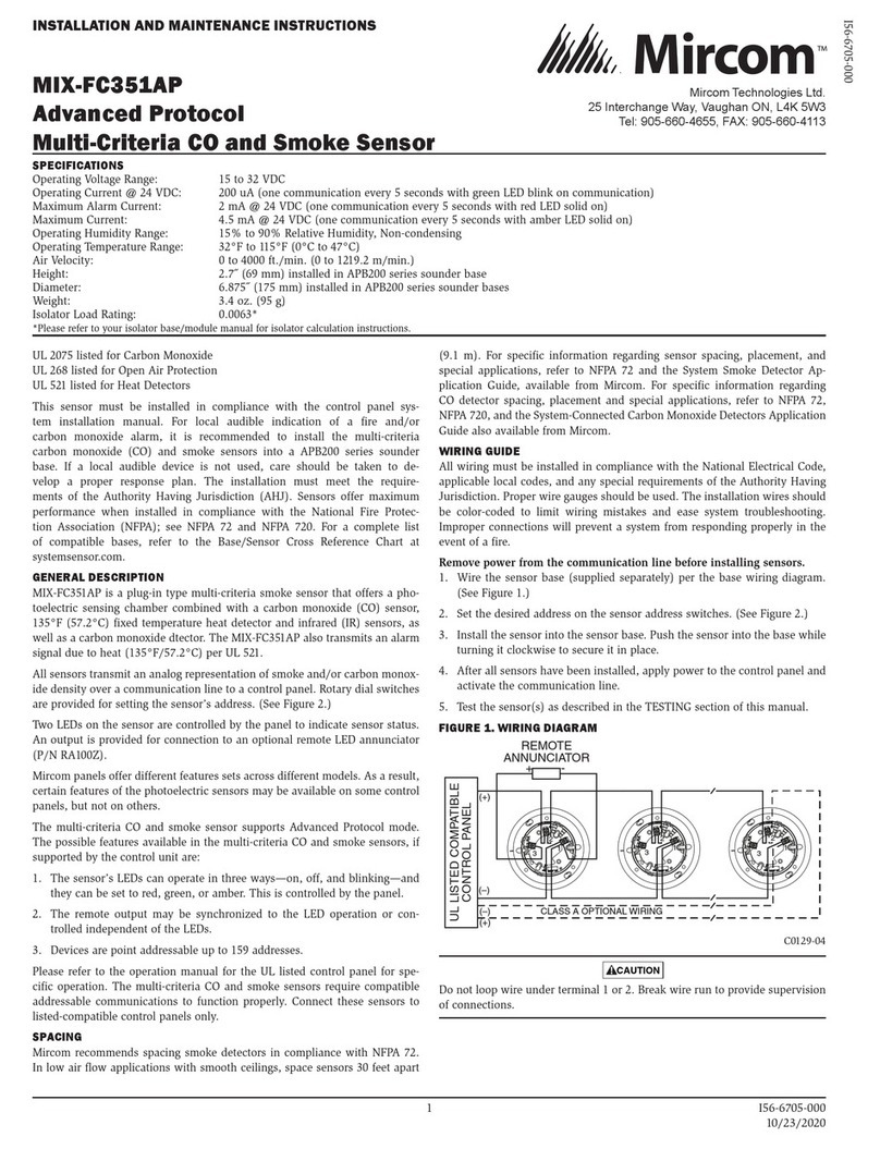 Mircom MIX-FC351AP Manual de usuario Mircom MIX-FC351AP Manual de usuario