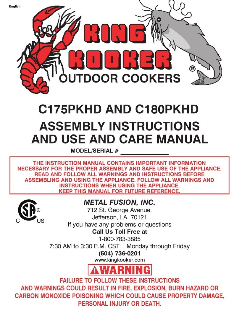 King Kooker C175PKHD Manual de usuario