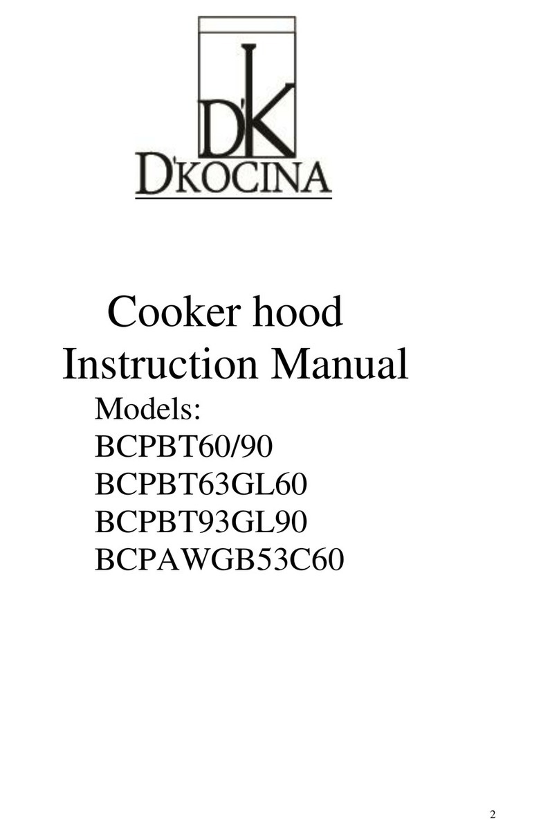 D'KOCINA BCPBT60 Manual de usuario