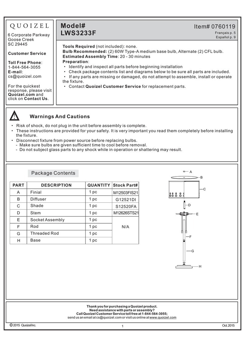 Quoizel LWS3233F Manual de usuario