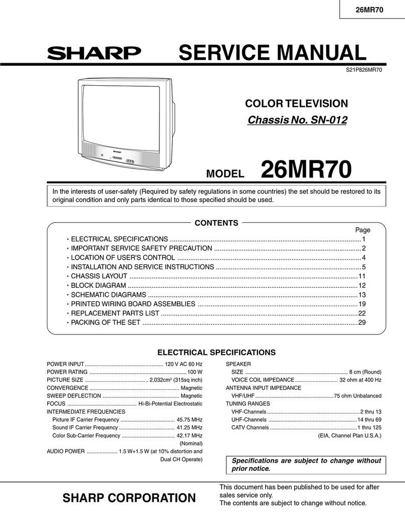 Sharp 26MR70 Manual de usuario
