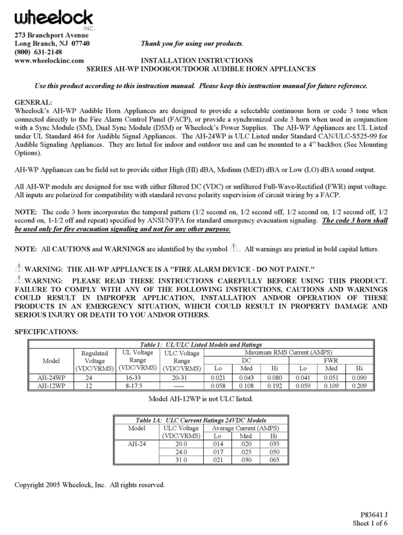Wheelock AH-24WP Manual de usuario Wheelock AH-24WP Manual de usuario