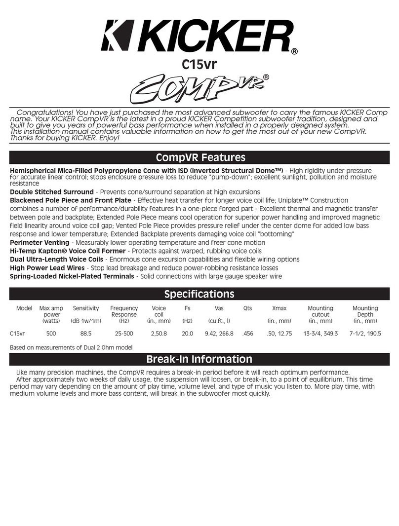 Kicker CompVR C15vr Manual de usuario