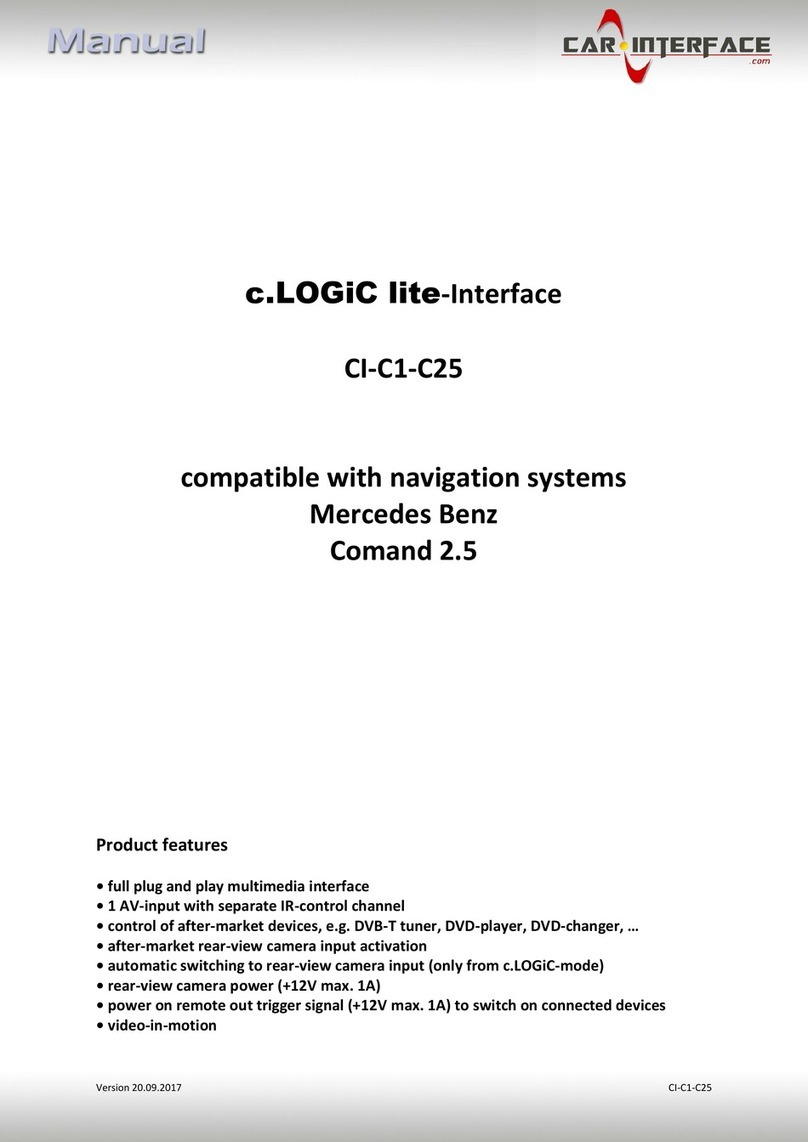 Car-Interface.com c.LOGiC lite-Interface Manual de usuario Car-Interface.com c.LOGiC lite-Interface Manual de usuario