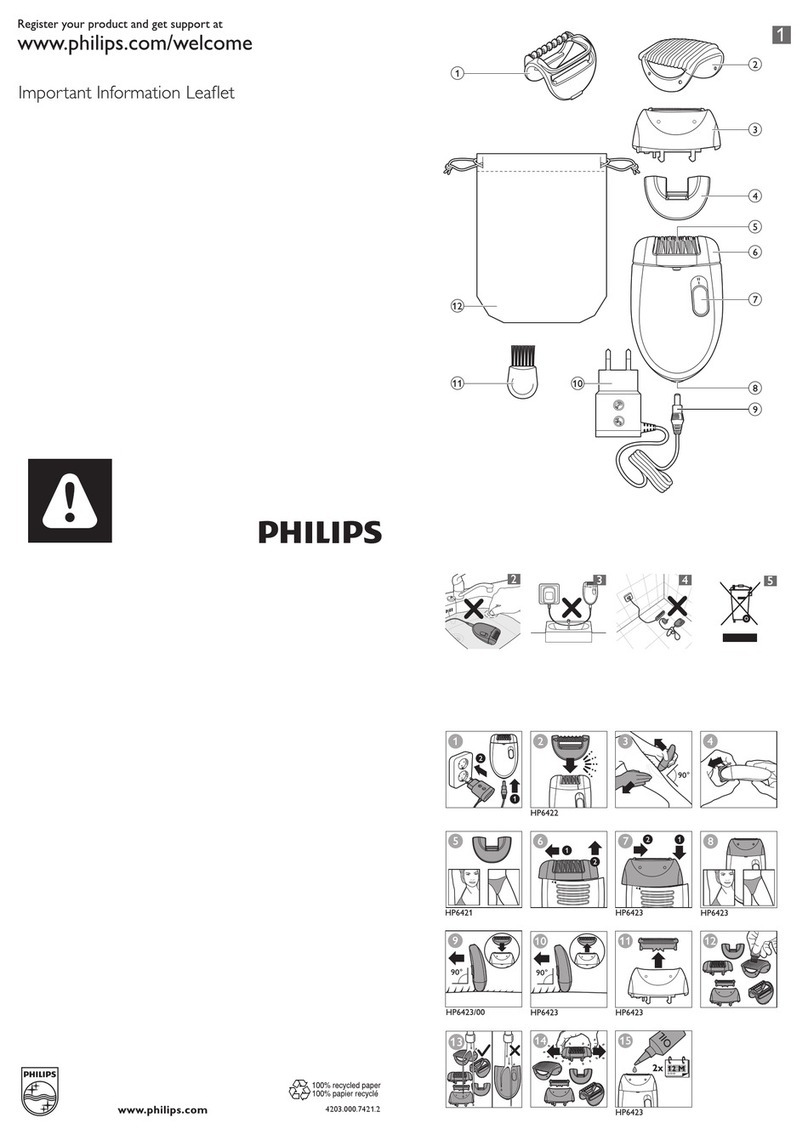Philips HP6423/01 Manual de funcionamiento Philips HP6423/01 Manual de funcionamiento
