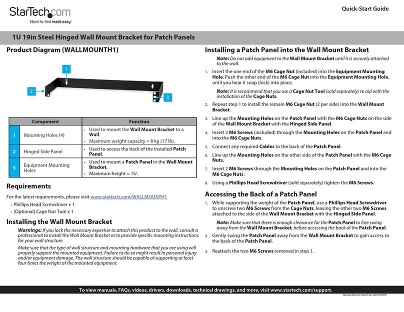 StarTech.com WALLMOUNTH1 Manual de usuario