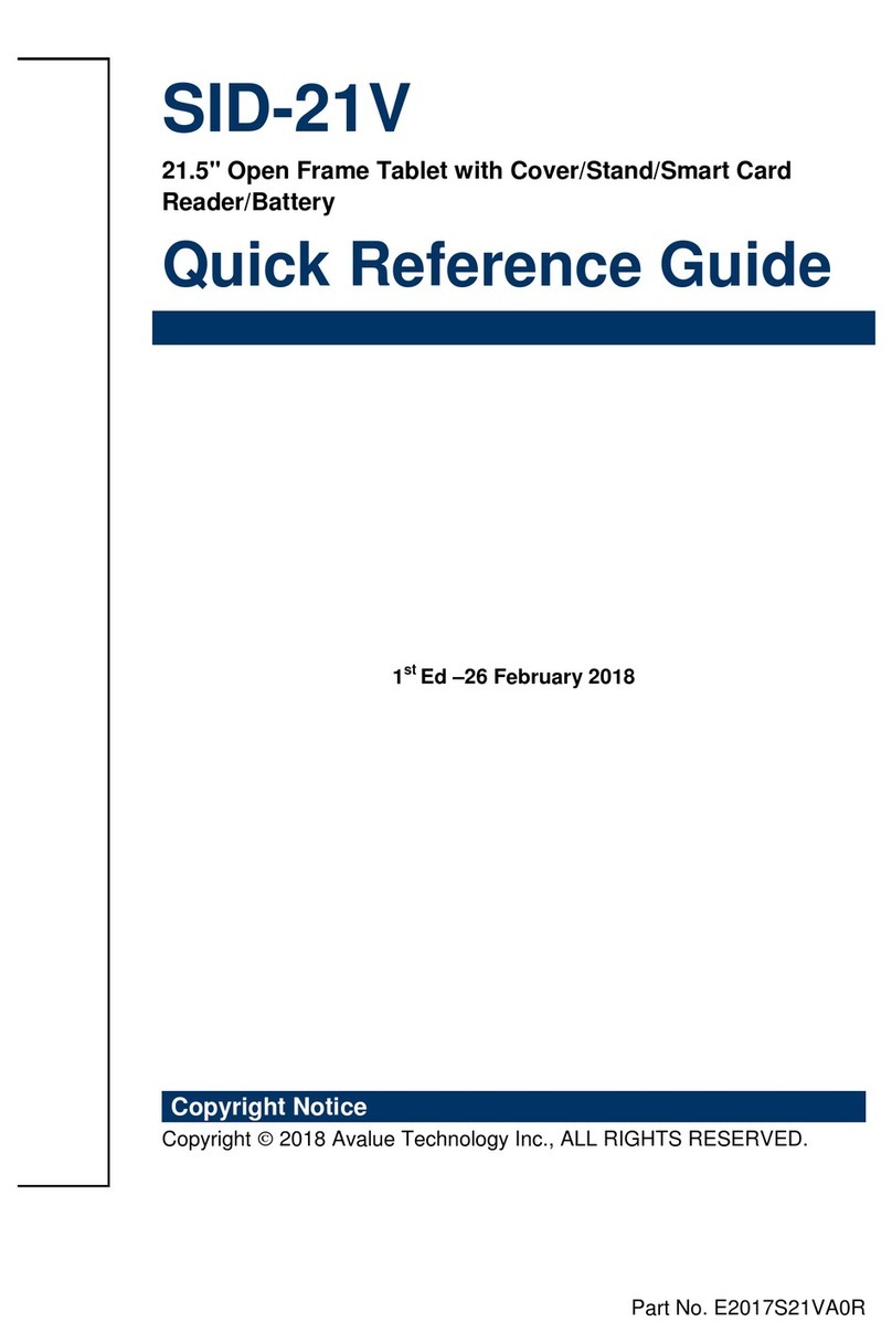 Avalue Technology SID-21V Manual de usuario
