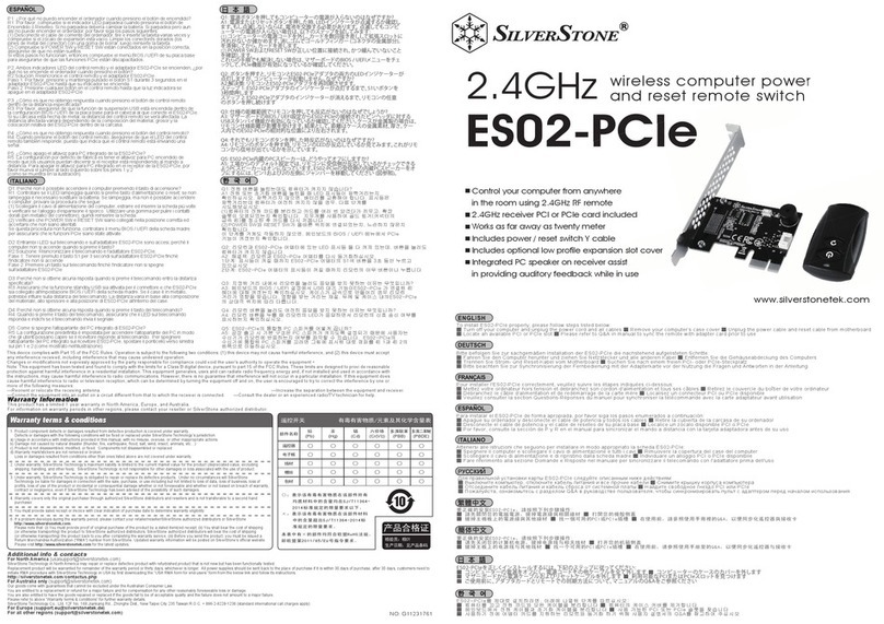 SilverStone ES02-PCIe Manual de usuario SilverStone ES02-PCIe Manual de usuario