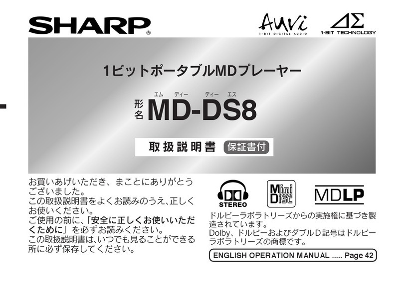 Sharp MD-DS8 Manual de usuario Sharp MD-DS8 Manual de usuario