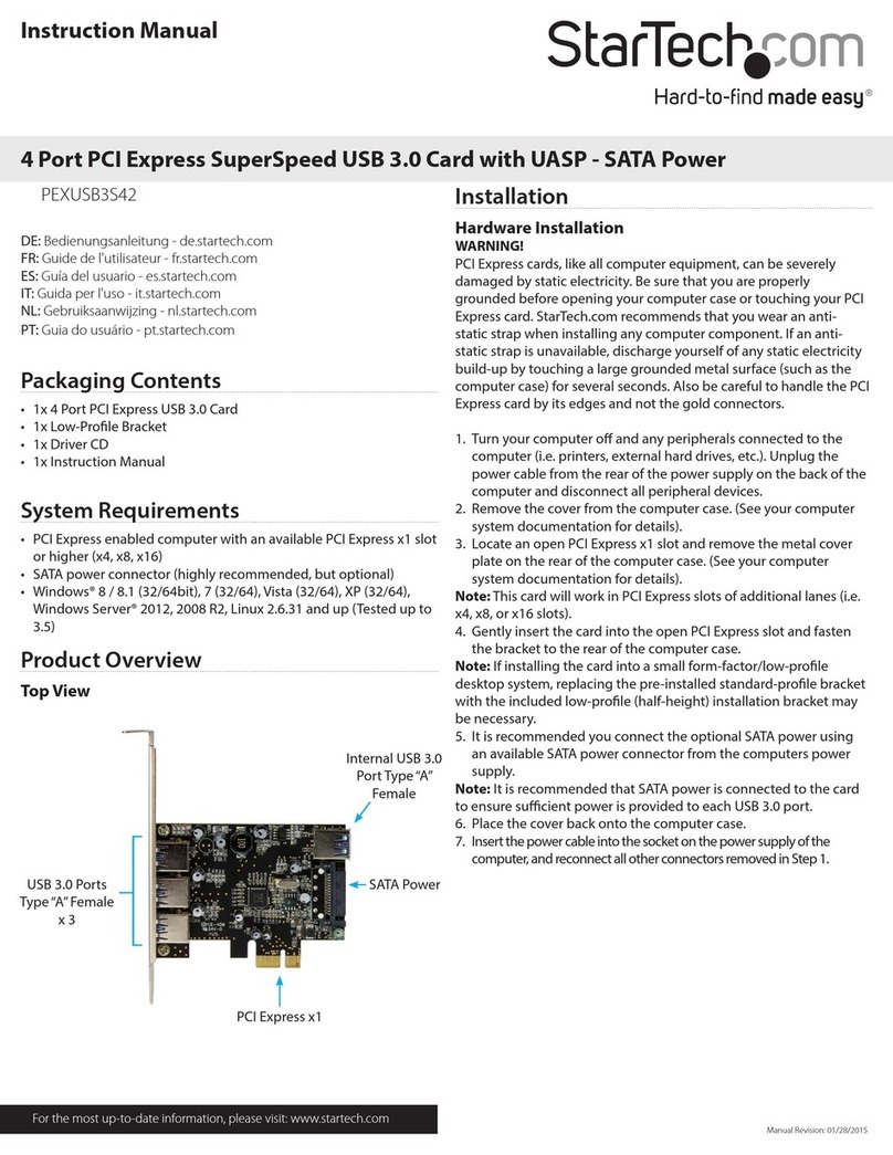 StarTech.com PEXUSB3S42 Manual de usuario