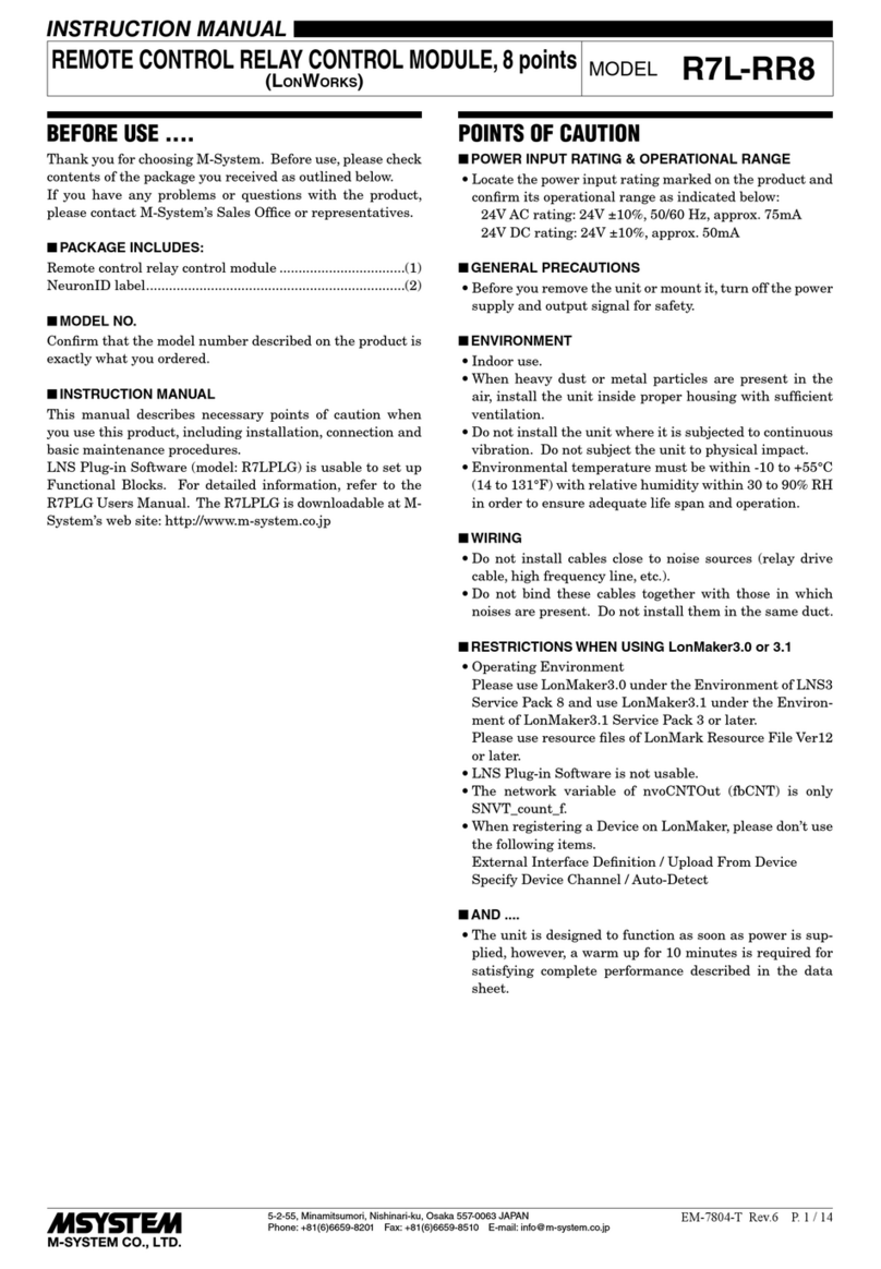 M-system R7L-RR8 Manual de usuario