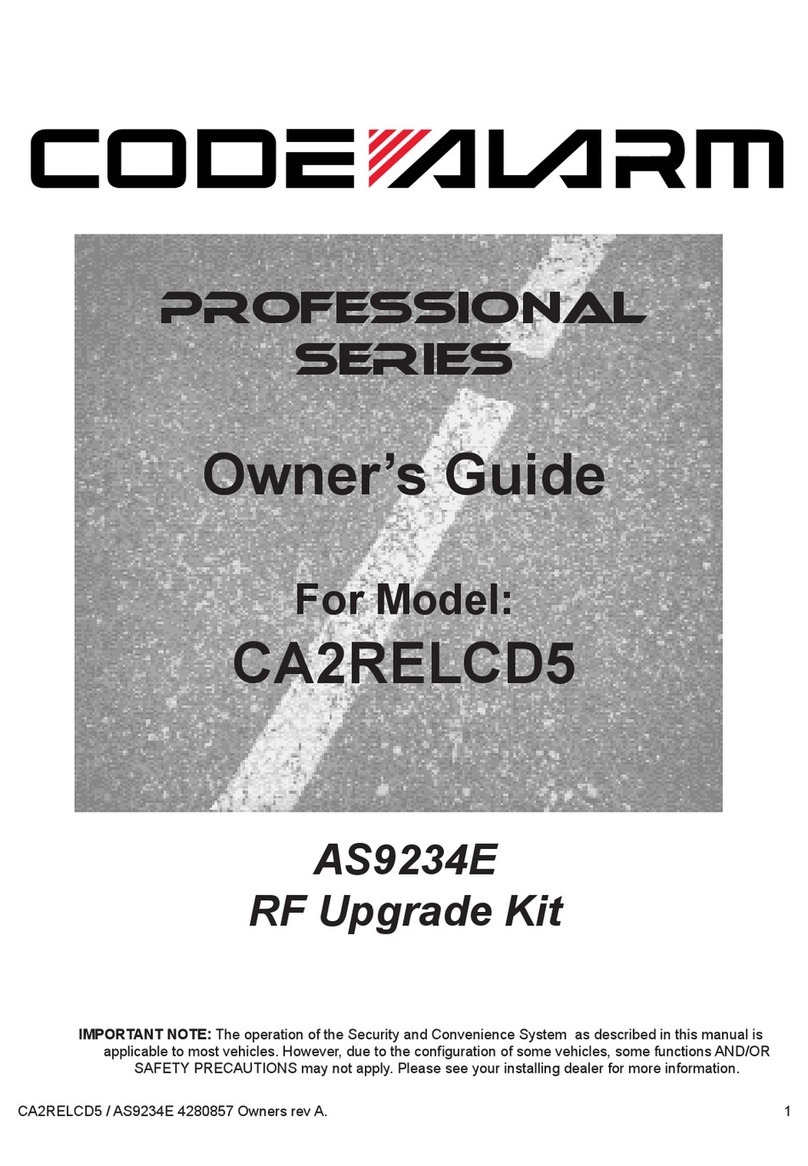 Code Alarm PROFESSIONAL CA2RELCD5 Manual de usuario