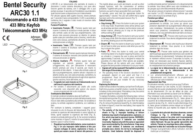 Johnson Controls Bentel Security ARC30 Manual de usuario