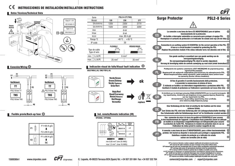 CPT PSL2-8 Series Manual de usuario