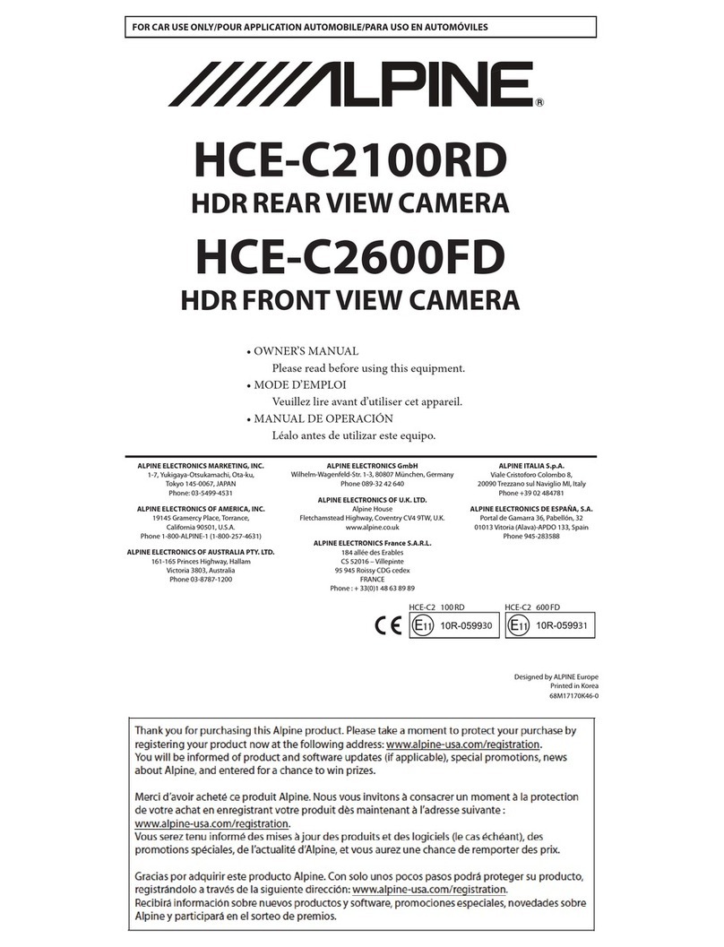 Alpine HCE-C2100RD Manual de usuario